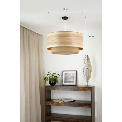 Brilagi - Montana Boho függeszték kábelre 1xE27/15W/230V átm. 60 cm barna/fekete