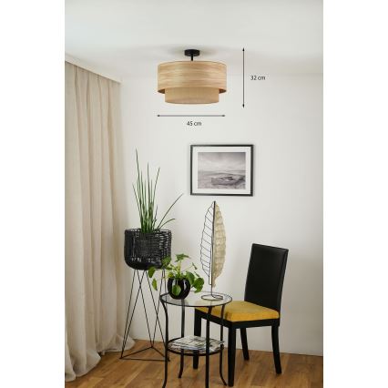 Brilagi - Mennyezeti lámpa MONTANA BOHO 1xE27/15W/230V átmérő 45 cm barna