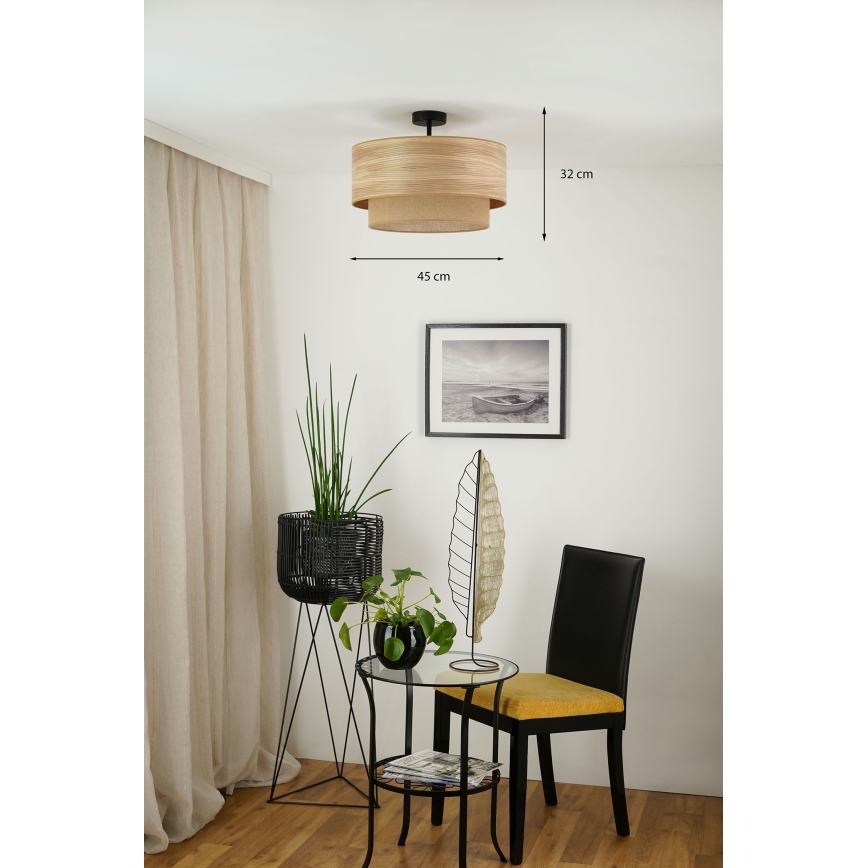 Brilagi - Mennyezeti lámpa MONTANA BOHO 1xE27/15W/230V átmérő 45 cm barna
