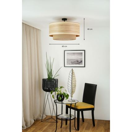 Brilagi - Mennyezeti lámpa MONTANA BOHO 1xE27/15W/230V átm. 60 cm barna