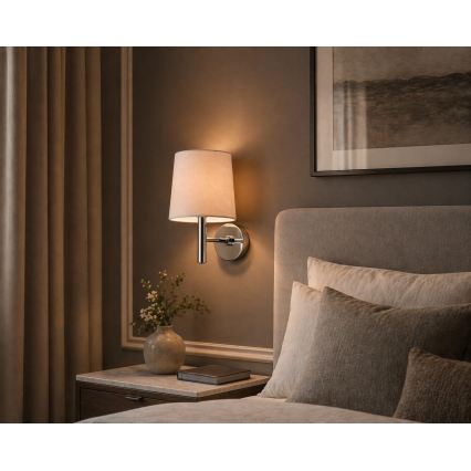 Brilagi - MONTE fali lámpa 1xE27/60W/230V bézs/fényes króm