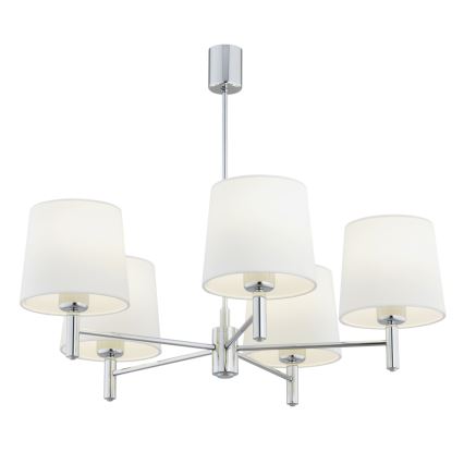 Brilagi - MONTE rúddal szerelt csillár 5xE27/60W/230V krémszínű/fényes króm