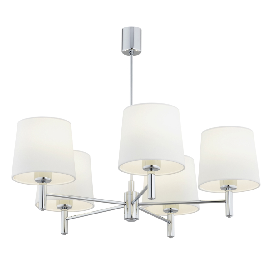 Brilagi - MONTE rúddal szerelt csillár 5xE27/60W/230V krémszínű/fényes króm