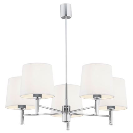 Brilagi - MONTE rúddal szerelt csillár 5xE27/60W/230V krémszínű/fényes króm
