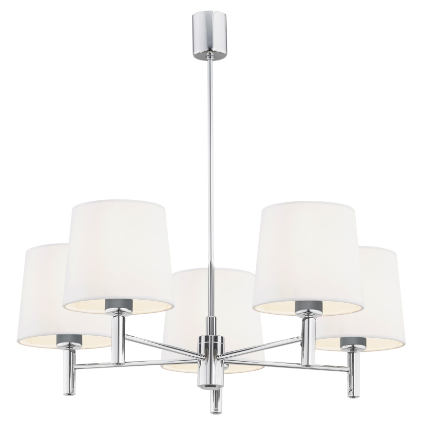 Brilagi - MONTE rúddal szerelt csillár 5xE27/60W/230V krémszínű/fényes króm