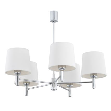 Brilagi - MONTE rúddal szerelt csillár 5xE27/60W/230V krémszínű/fényes króm