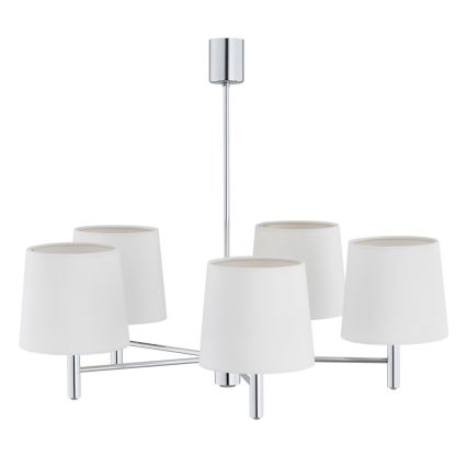 Brilagi - MONTE rúddal szerelt csillár 5xE27/60W/230V krémszínű/fényes króm