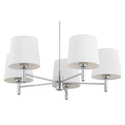 Brilagi - MONTE rúddal szerelt csillár 5xE27/60W/230V krémszínű/fényes króm