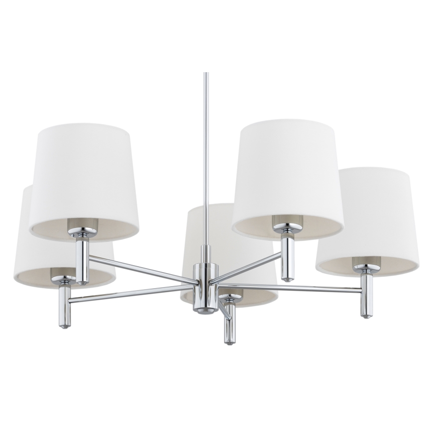 Brilagi - MONTE rúddal szerelt csillár 5xE27/60W/230V krémszínű/fényes króm