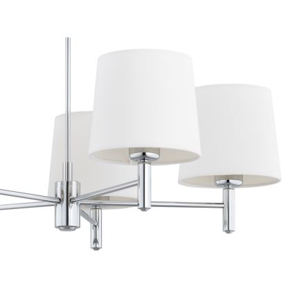 Brilagi - MONTE rúddal szerelt csillár 5xE27/60W/230V krémszínű/fényes króm