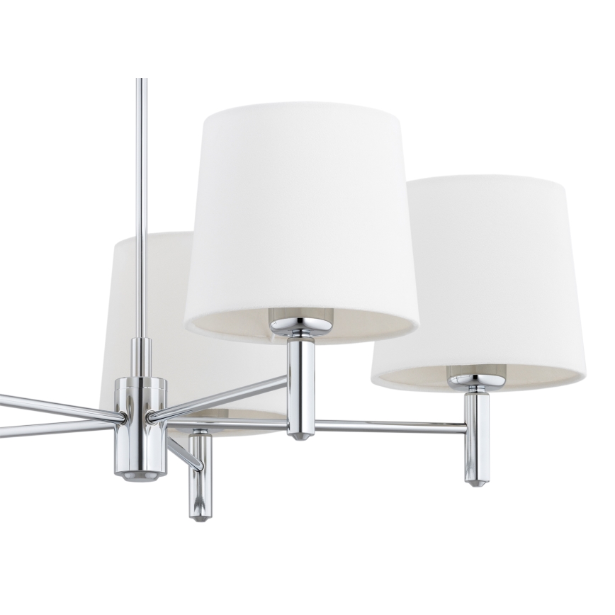 Brilagi - MONTE rúddal szerelt csillár 5xE27/60W/230V krémszínű/fényes króm