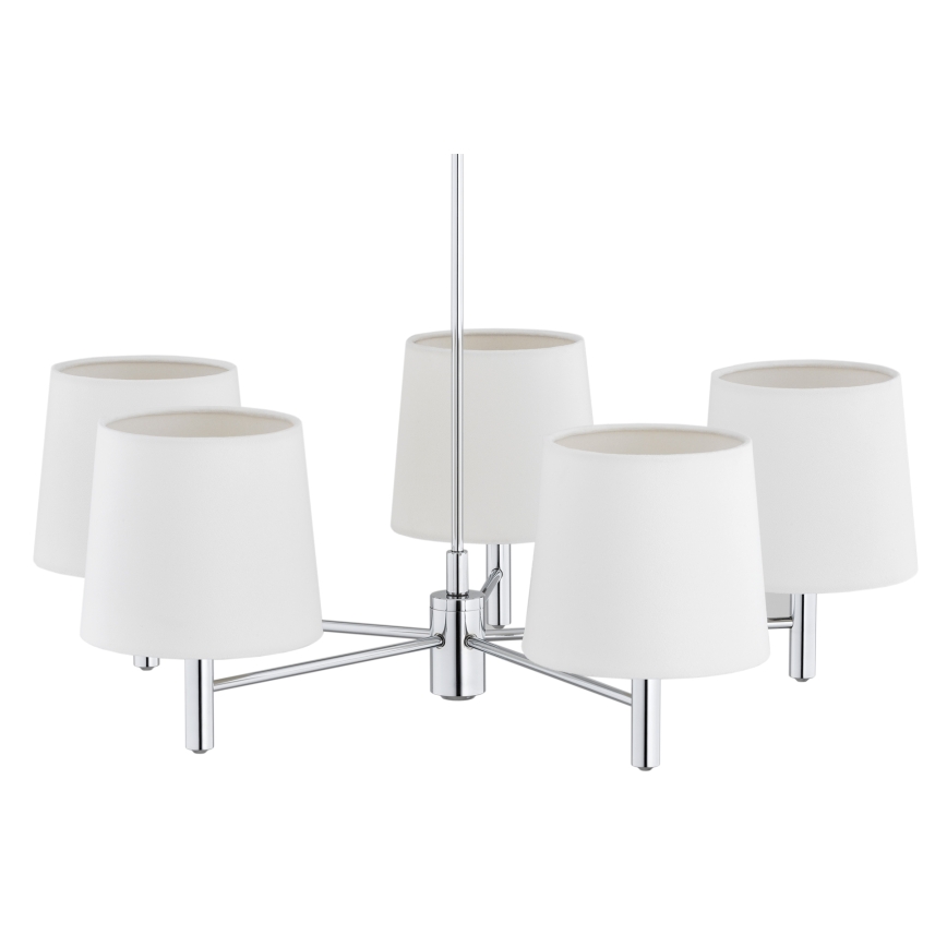 Brilagi - MONTE rúddal szerelt csillár 5xE27/60W/230V krémszínű/fényes króm