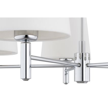 Brilagi - MONTE rúddal szerelt csillár 5xE27/60W/230V krémszínű/fényes króm