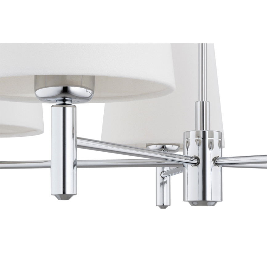 Brilagi - MONTE rúddal szerelt csillár 5xE27/60W/230V krémszínű/fényes króm