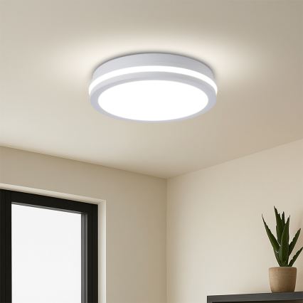Brilagi - BENE LED kültéri mennyezeti lámpatest érzékelővel LED/24W/230V Ø 26 cm fehér IP54