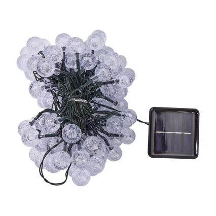 Brilagi - LED napelemes dekorációs fényfüzér BUBBLE 100xLED/8 üzemmód 10m IP65 meleg fehér 600 mAh