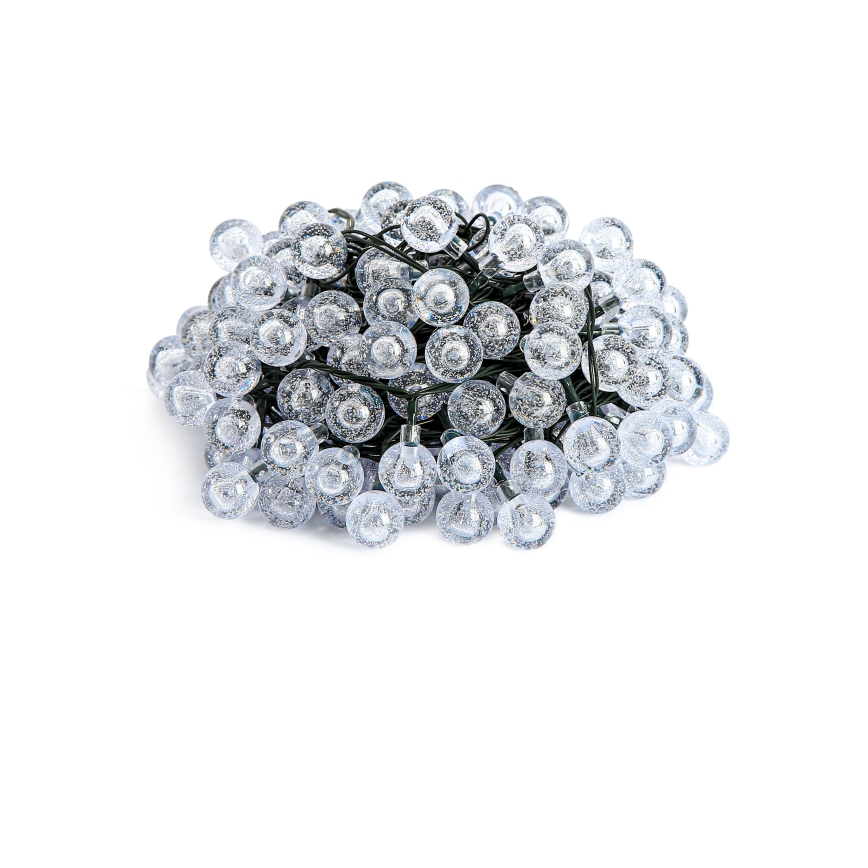 Brilagi - LED napelemes dekorációs fényfüzér BUBBLE 100xLED/8 üzemmód 10m IP65 meleg fehér 600 mAh