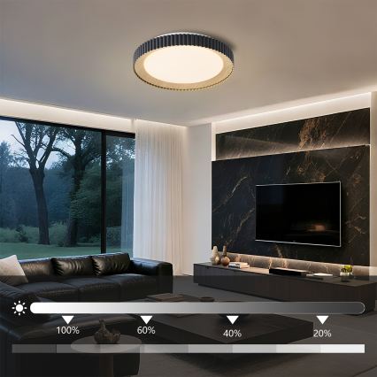 Brilagi - NEXO LED dimmelhető mennyezeti lámpa LED/48W/230V 3000-6000K fekete átm. 43 cm + távirányító
