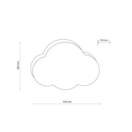 Brilagi - NIMBUS gyerekszoba mennyezeti lámpa 4xE27/15W/230V 46x63 cm bézs