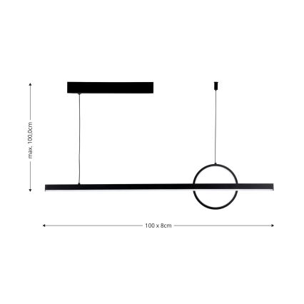 Brilagi - LED dimmelhető függeszték kábellel NIVIO LED/20W/230V 3000-6000K + távirányító