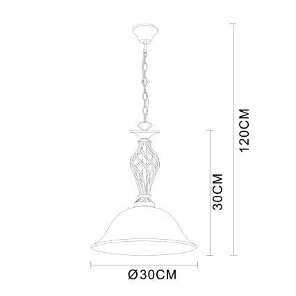 Brilagi - NOSTALGIA láncos csillár 1xE27/60W/230V
