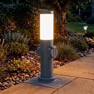 Brilagi - NOVA kültéri lámpa 2 db SCHUKO aljzattal, 1xE27/15W/230V, 40 cm, IP44, antracit
