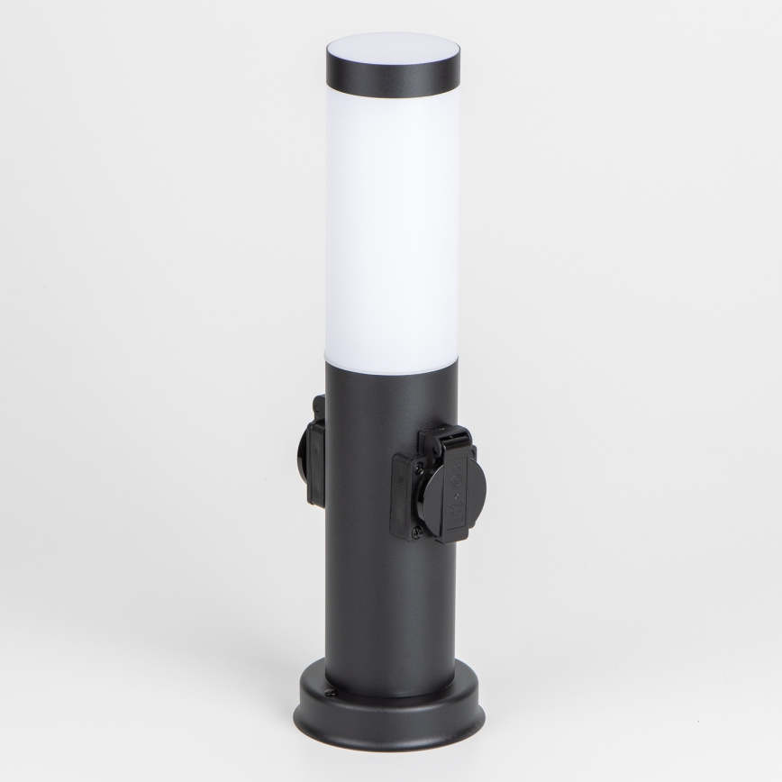 Brilagi - Kültéri lámpa 2 db SCHUKO aljzattal NOVA 1xE27/15W/230V 40 cm IP44 fekete