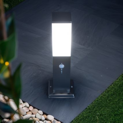 Brilagi - NOVA kültéri lámpa érzékelővel 1xE27/15W/230V 40 cm IP44 matt króm