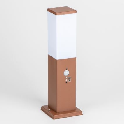 Brilagi - NOVA kültéri lámpa mozgásérzékelővel 1xE27/15W/230V 40 cm IP44 barna
