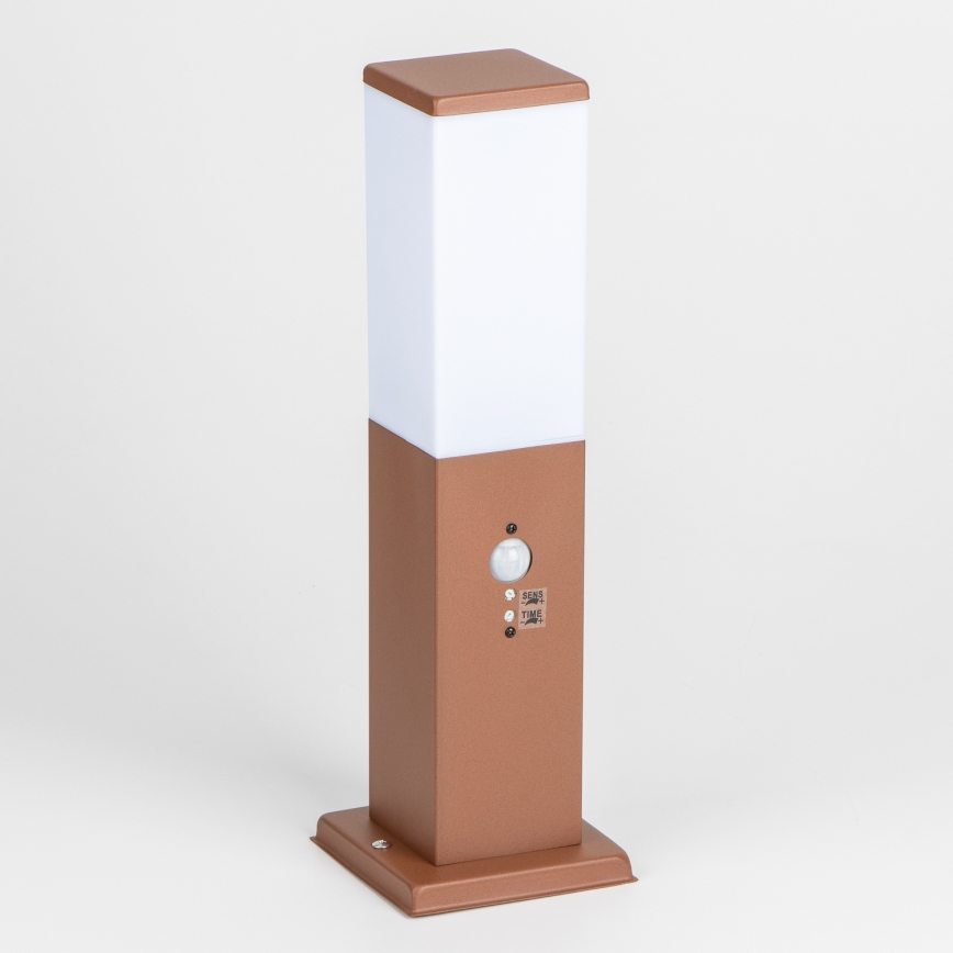 Brilagi - NOVA kültéri lámpa mozgásérzékelővel 1xE27/15W/230V 40 cm IP44 barna