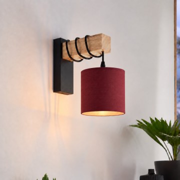 BRILAGI - NUBILA fali lámpatest 1xE27/60W/230V barna/fekete/pompei vörös
