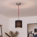 Brilagi - NUBILA kábeles LED csillár 1xE27/60W/230V, átm. 14 cm, piros/fekete