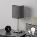 Brilagi - NUBILA LED asztali lámpa 1xE27/60W/230V, antracit