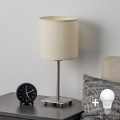 Brilagi - NUBILA LED asztali lámpa 1xE27/60W/230V krémszínű