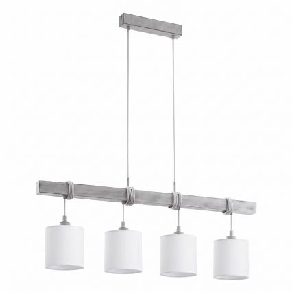 Brilagi - NUBILA LED csillár kábelen 4xE27/60W/230V szürke/fehér