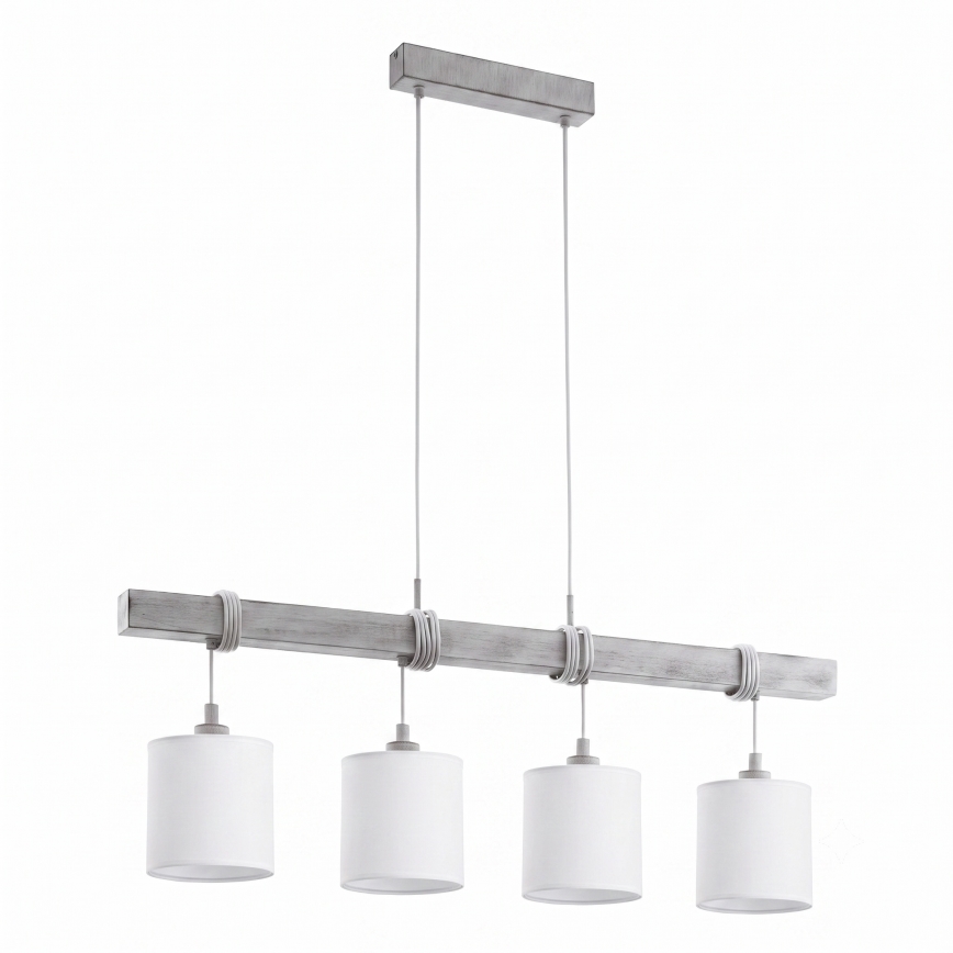 Brilagi - NUBILA LED csillár kábelen 4xE27/60W/230V szürke/fehér