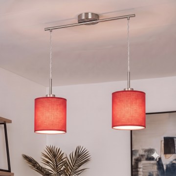 Brilagi - NUBILA LED csillár kábellel 2xE27/60W/230V piros