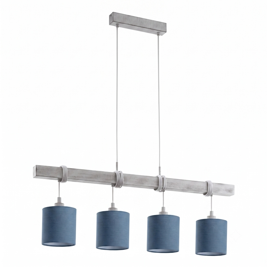 Brilagi - NUBILA LED csillár kábellel 4xE27/60W/230V szürke/sötétkék