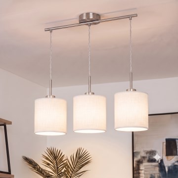 Brilagi - NUBILA LED csillár zsinóron 3xE27/60W/230V fehér