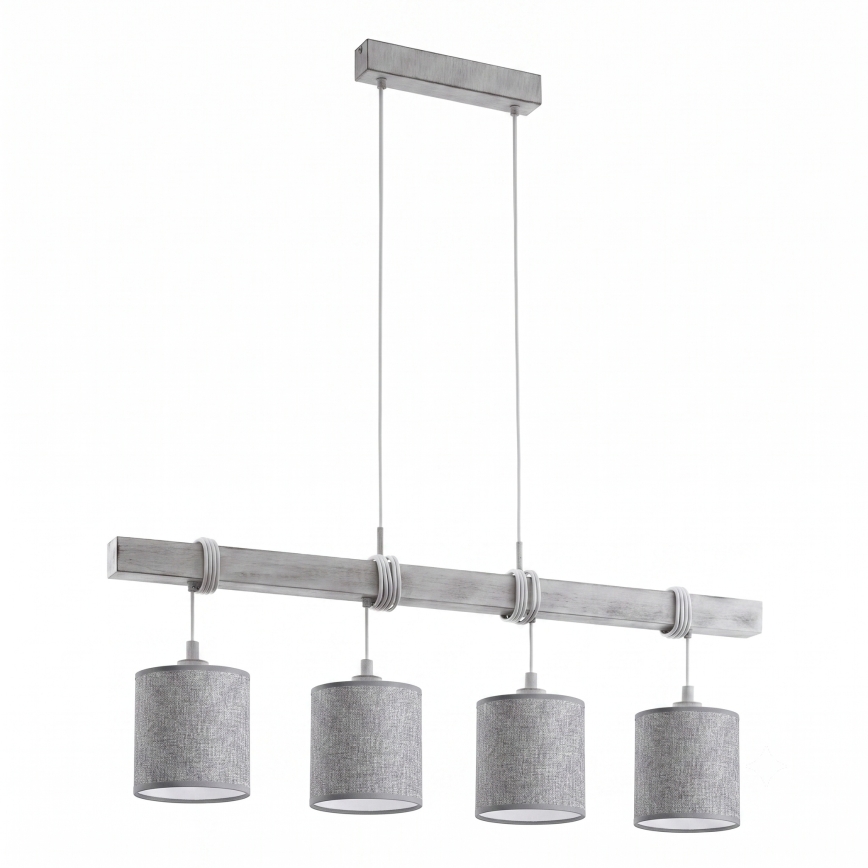 Brilagi - NUBILA LED csillár zsinóron 4xE27/60W/230V szürke