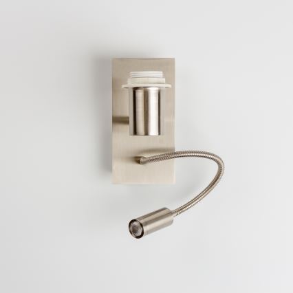 Brilagi - LED flexibilis fali lámpa NUBILA 1xE27/25W/230V + LED/3W matt króm