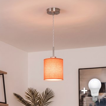 Brilagi - NUBILA LED függeszték kábelen 1xE27/60W/230V átm. 14 cm narancssárga