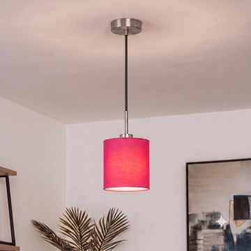 Brilagi - NUBILA LED függeszték zsinóron 1xE27/60W/230V átm. 14 cm fekete/rózsaszín