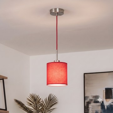 Brilagi - NUBILA LED függőlámpa kábelen 1xE27/60W/230V átmérő 14 cm piros