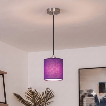 Brilagi - NUBILA LED függőlámpa zsinóron, 1xE27/60W/230V, átmérő 14 cm, fekete/lila