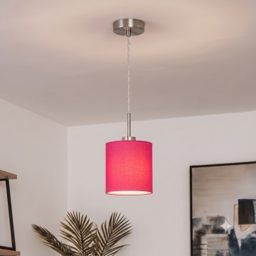 Brilagi - NUBILA LED függőlámpa zsinóron 1xE27/60W/230V átmérő 14 cm rózsaszín