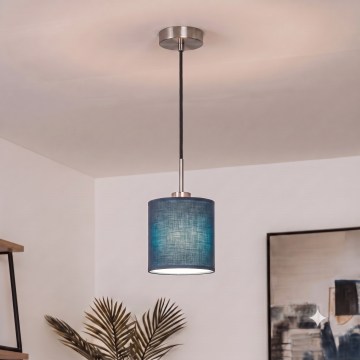 Brilagi - NUBILA LED kábeles csillár 1xE27/60W/230V, átm. 14 cm, fekete/sötétkék