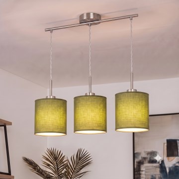 Brilagi - NUBILA LED kábeles csillár 3xE27/60W/230V zöld
