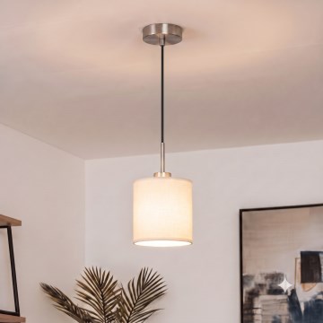 Brilagi - NUBILA LED kábeles függeszték 1xE27/60W/230V, átm. 14 cm, fekete/krém