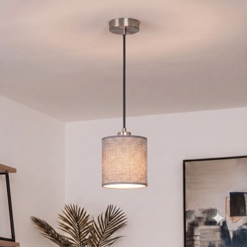Brilagi - NUBILA LED kábeles függeszték 1xE27/60W/230V, átm. 14 cm, fekete/szürke